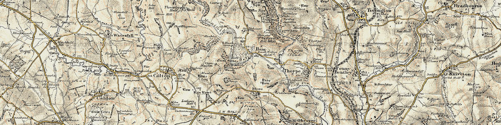 Old map of Ilam in 1902