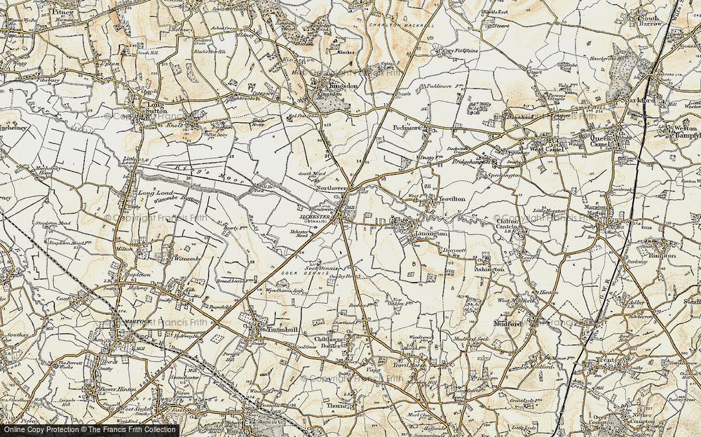 Old Map of Ilchester, 1899 in 1899
