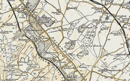 Old map of Ileden in 1898-1899
