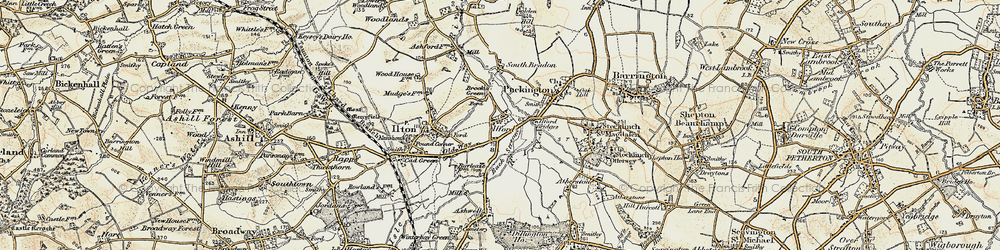 Old map of Brook Green in 1898-1900