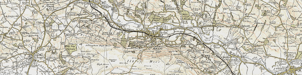 Old map of Ilkley in 1903-1904