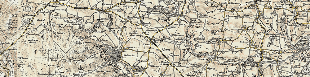 Old map of Illand in 1900