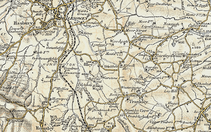 Old map of Illey in 1901-1902