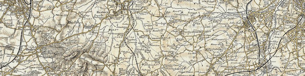Old map of Illey in 1901-1902