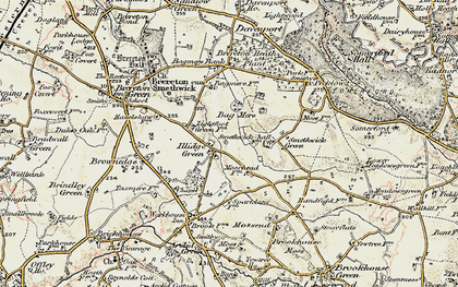 Old map of Illidge Green in 1902-1903