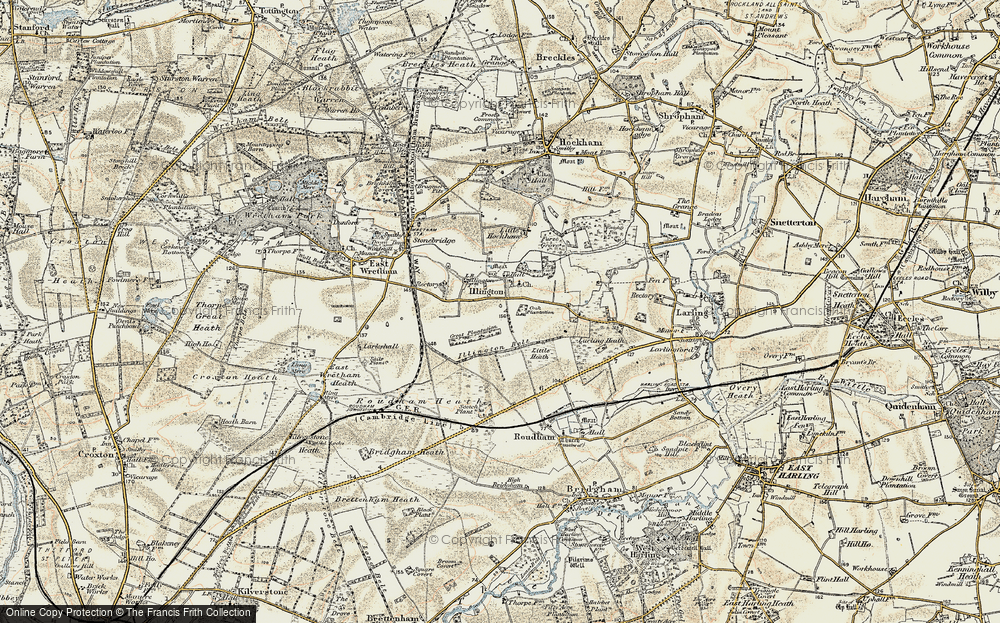 Old Map of Illington, 1901 in 1901