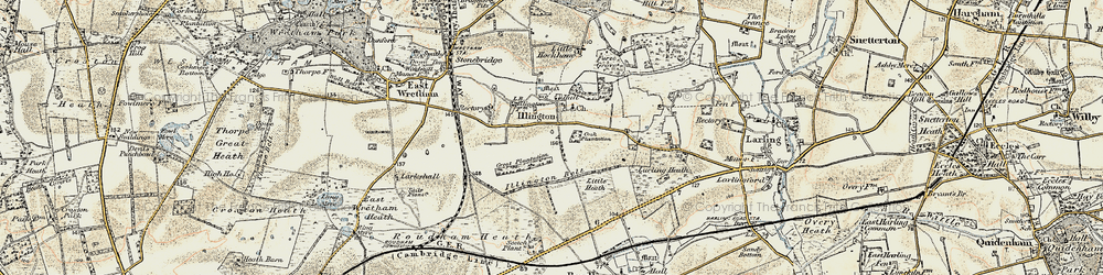 Old map of Illington in 1901
