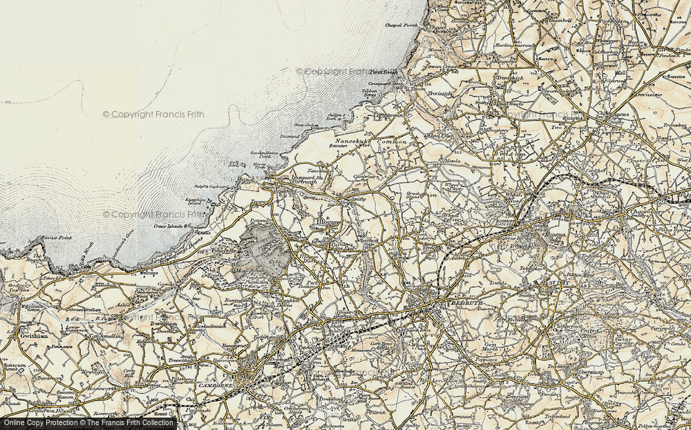 Old Map of Illogan, 1900 in 1900