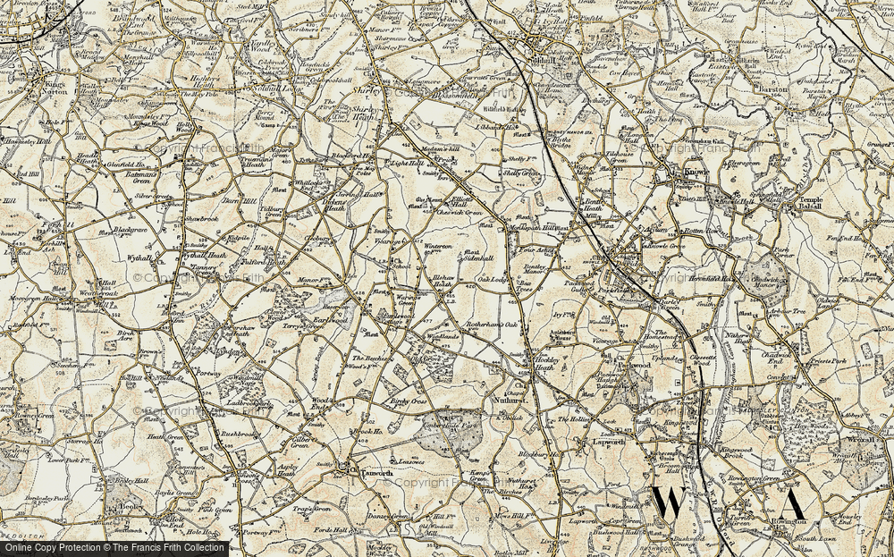 Old Map of Illshaw Heath, 1901-1902 in 1901-1902
