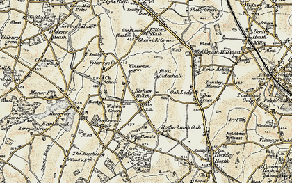 Old map of Illshaw Heath in 1901-1902