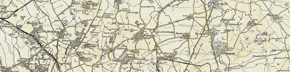Old map of Ilmington in 1899-1901