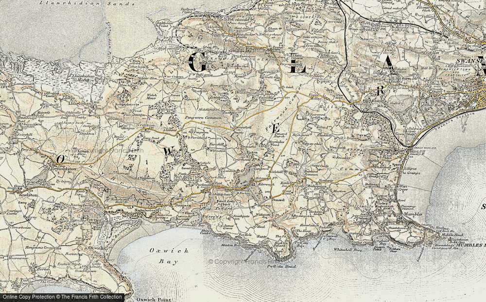 Old Map of Ilston, 1900-1901 in 1900-1901
