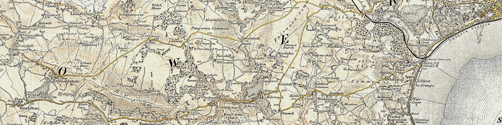 Old map of Bryn-afel in 1900-1901