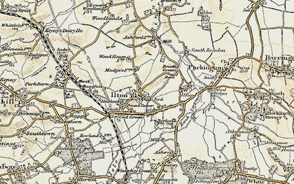 Old map of Ilton in 1898-1900