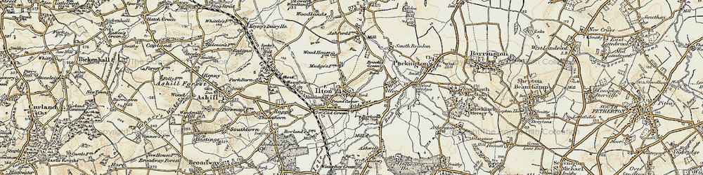 Old map of Ilton in 1898-1900
