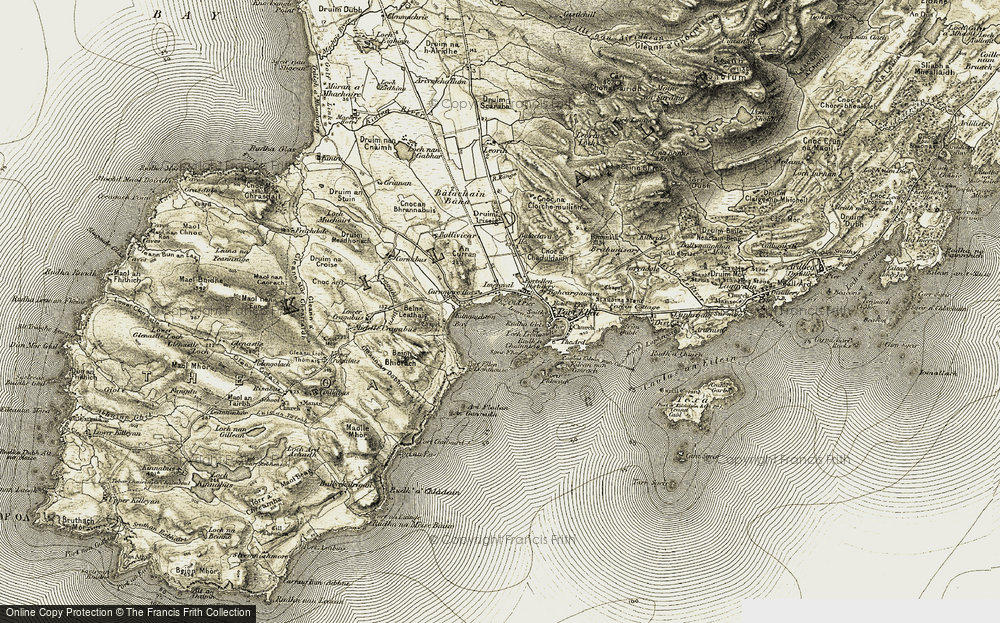 Old Map of Historic Map covering Beinn Leathaig in 1905-1906