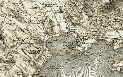 Old map of Beinn Bhiorach in 1905-1906