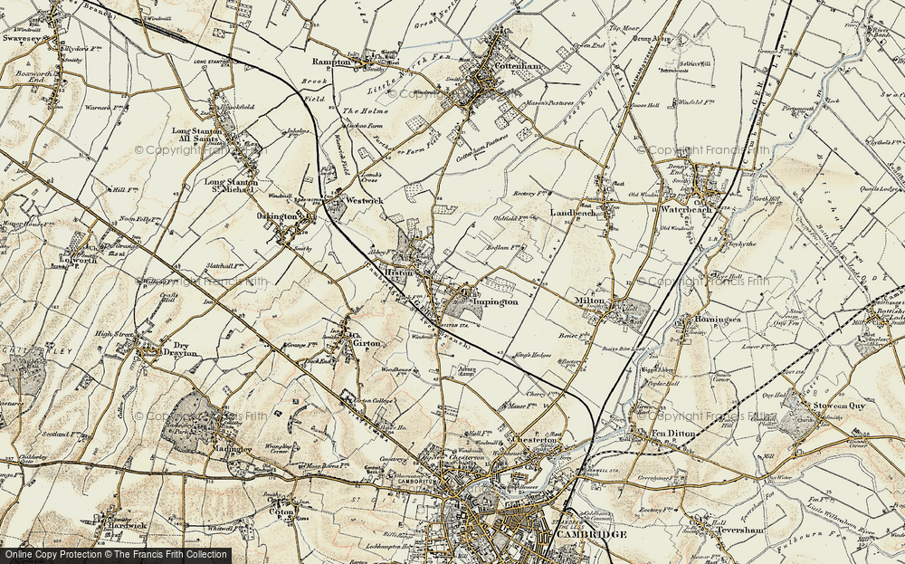 Old Map of Impington, 1899-1901 in 1899-1901