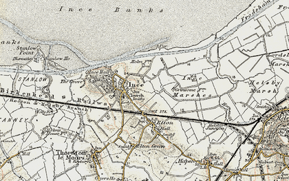 Old map of Ince in 1902-1903
