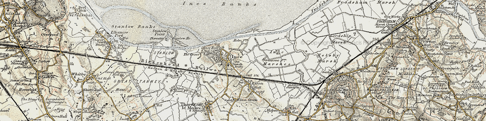 Old map of Ince in 1902-1903