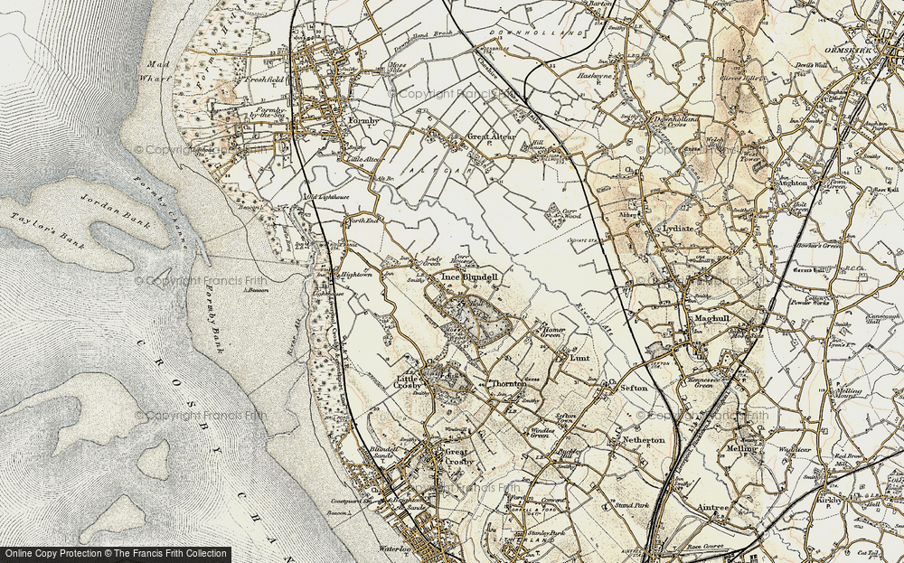 Old Map of Ince Blundell, 1902-1903 in 1902-1903