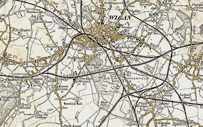 Old map of Ince in Makerfield in 1903