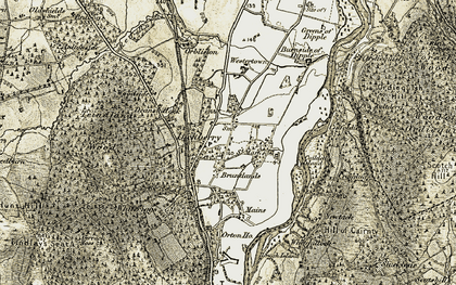 Old map of Inchberry in 1910