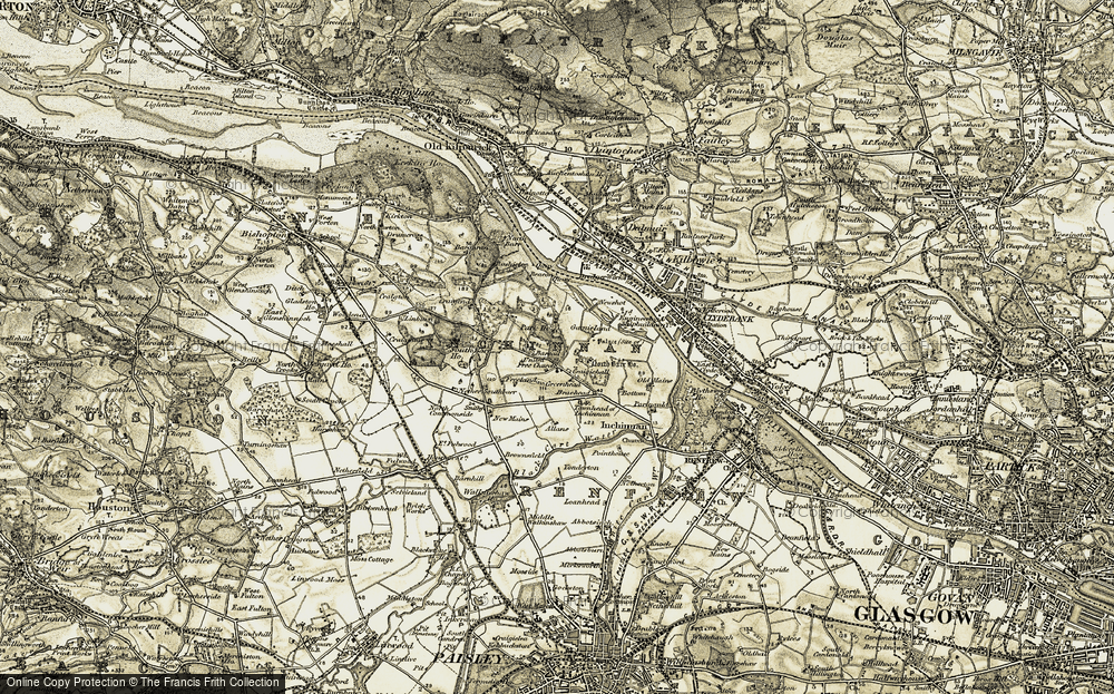 Old Map of Inchinnan, 1905-1906 in 1905-1906