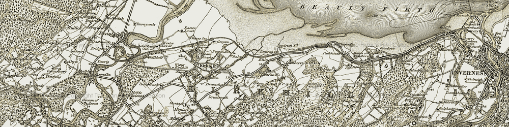 Old map of Lentran Ho in 1908-1912
