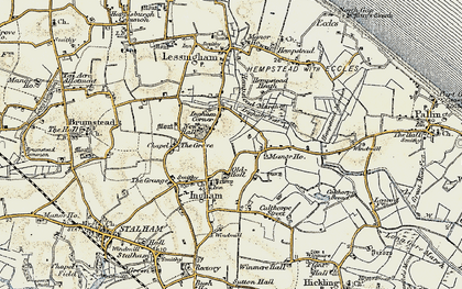 Old map of Ingham in 1901-1902