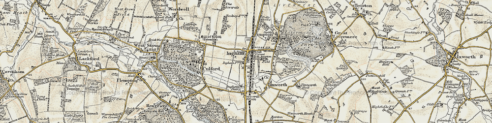 Old map of Ingham in 1901