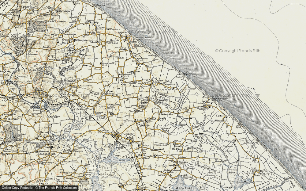 Old Map of Ingham Corner, 1901-1902 in 1901-1902