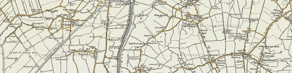 Old map of Ingleborough in 1901-1902