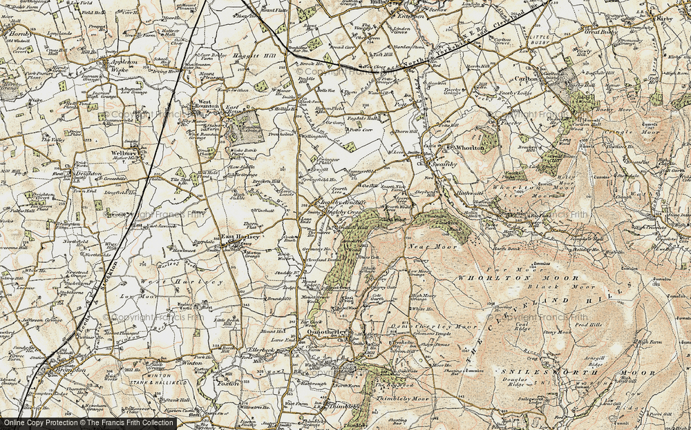 Old Map of Historic Map covering Arncliffe Wood in 1903-1904