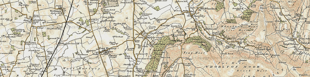Old map of Ingleby Cross in 1903-1904