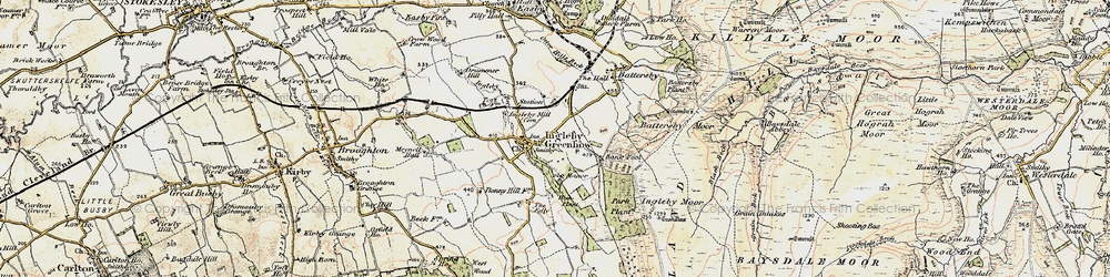 Old map of Ingleby Greenhow in 1903-1904