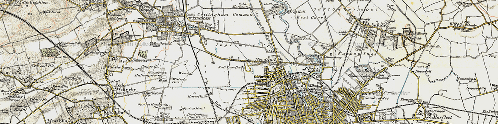 Old map of Inglemire in 1903-1908