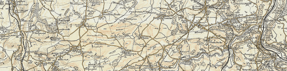 Old map of Inglesbatch in 1899