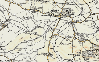 Old map of Buscot Wick in 1898-1899