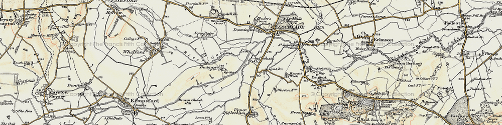 Old map of Warren's Cross Fm in 1898-1899