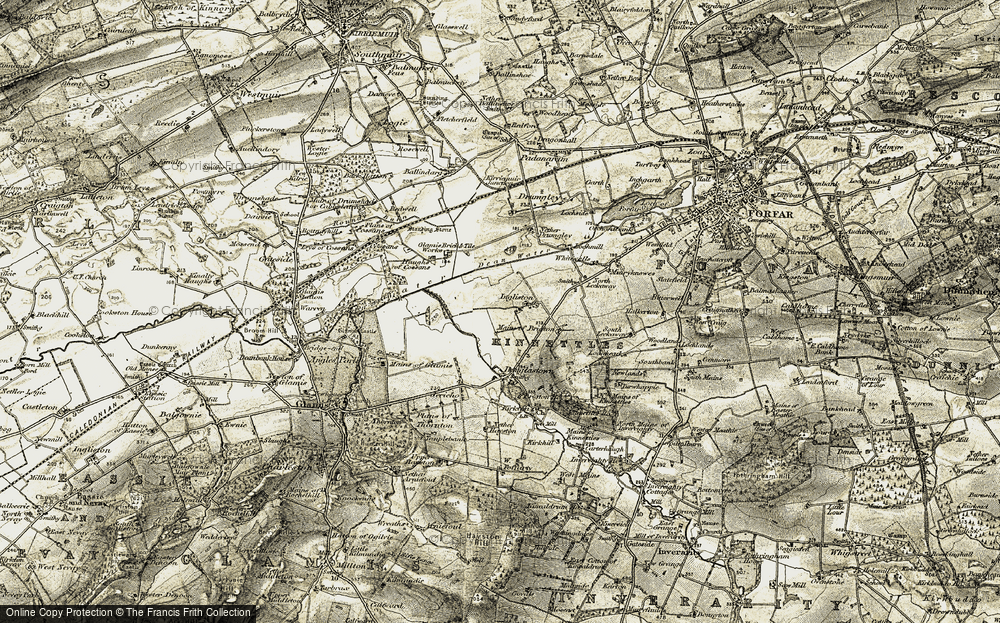 Old Map of Ingliston, 1907-1908 in 1907-1908