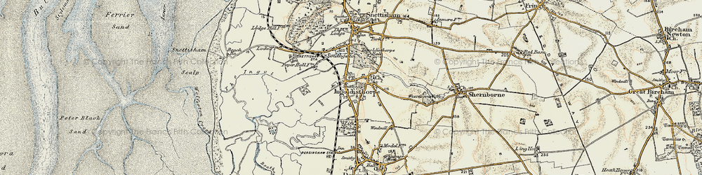 Old map of Ingoldisthorpe in 1901-1902