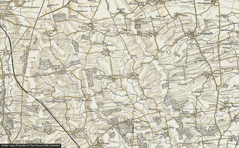 Old Map of Ingoldsby, 1902-1903 in 1902-1903