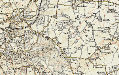 Old map of Ingrave in 1898