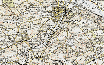 Old map of Ingrow in 1903-1904
