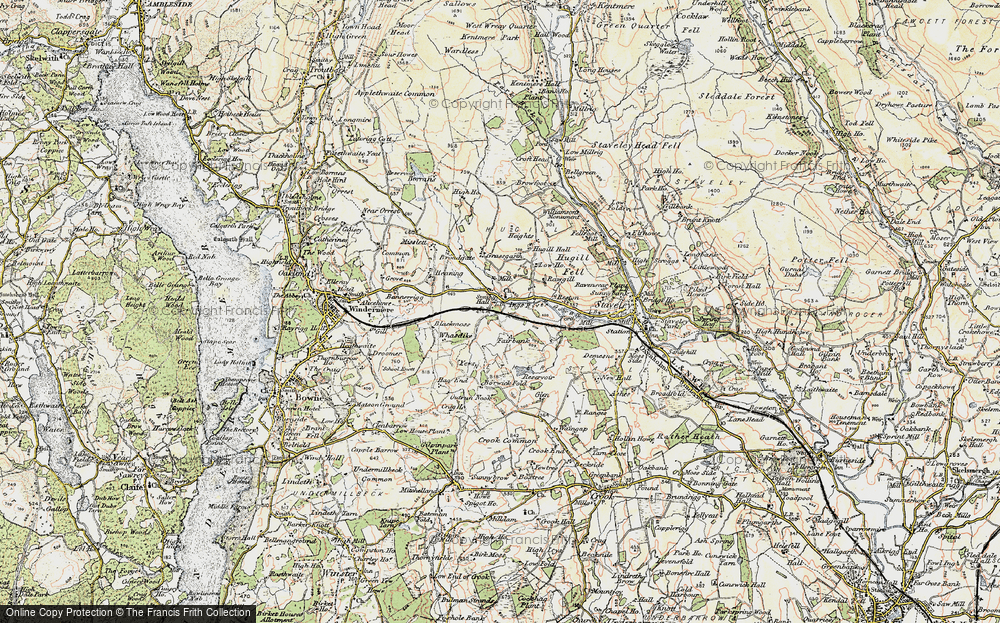 Old Map of Historic Map covering Whasdike in 1903-1904