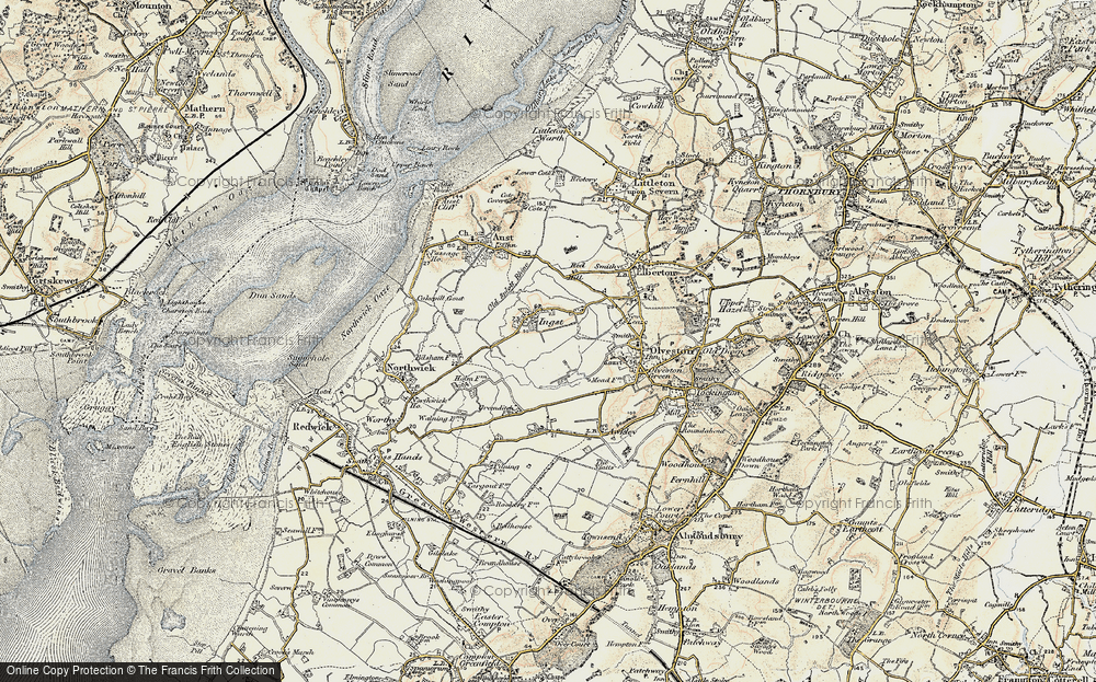 Old Map of Ingst, 1899 in 1899