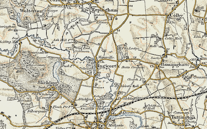 Old map of Ingworth in 1901-1902