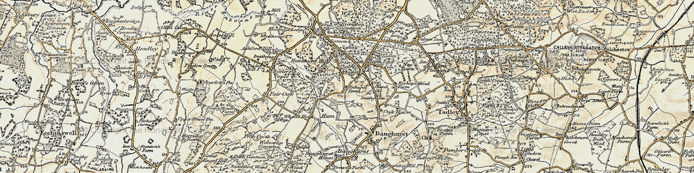 Old map of Inhurst in 1897-1900