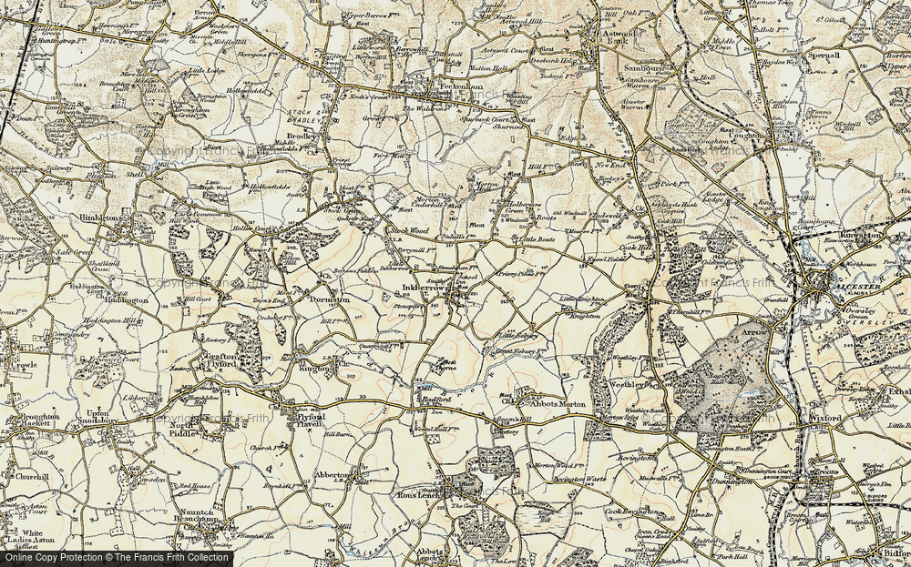 Old Map of Inkberrow, 1899-1902 in 1899-1902